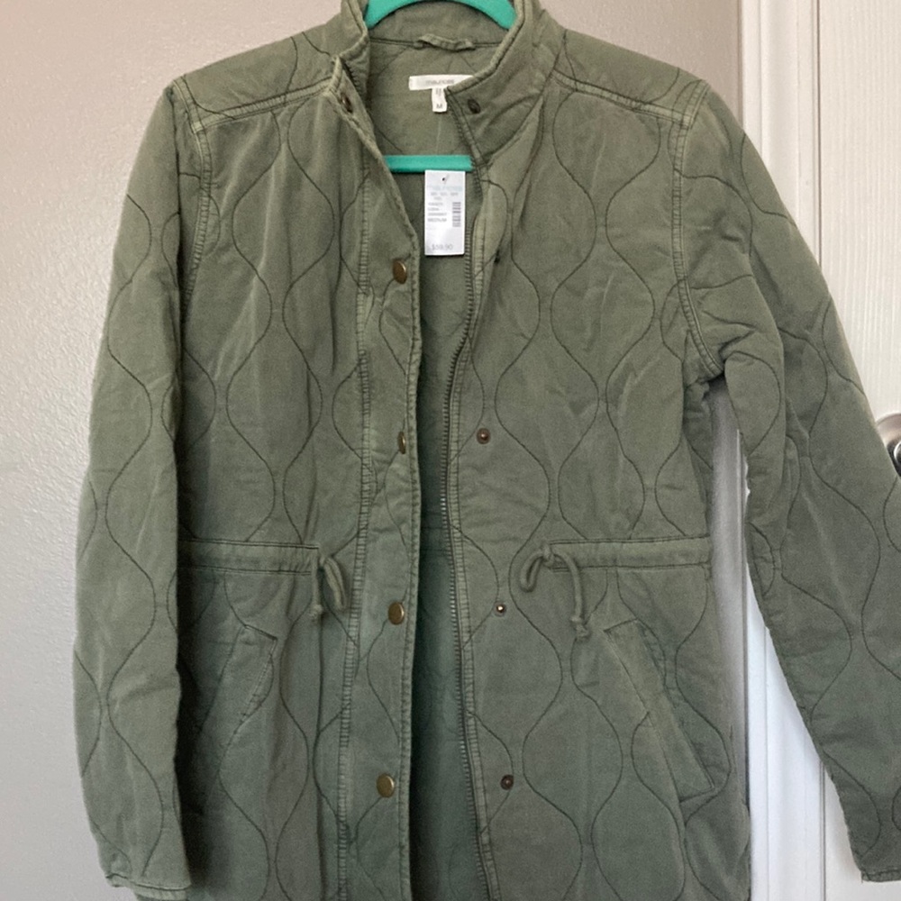 Maurice’s Womens green quilted cinched waist jacket
